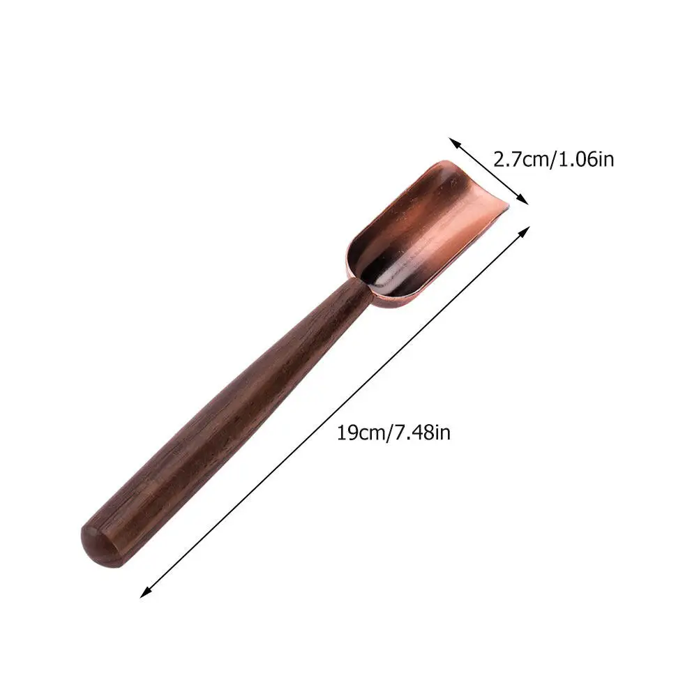 Vintage Long Handle Wooden Teaspoon for Loose Leaf Tea Scooping Salt Coffee Flour Sugar Milk Powder Multi-Function Household Tea