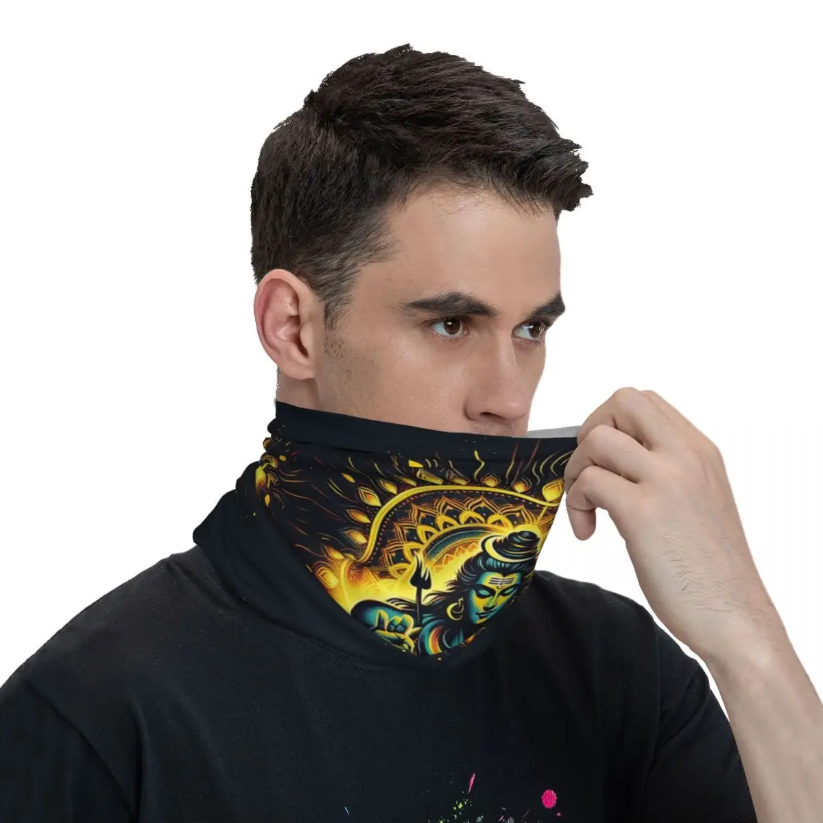 Brahma Vishnu Shiva bando leher bersepeda syal tabung Bandana Gaiter semua musim uniseks