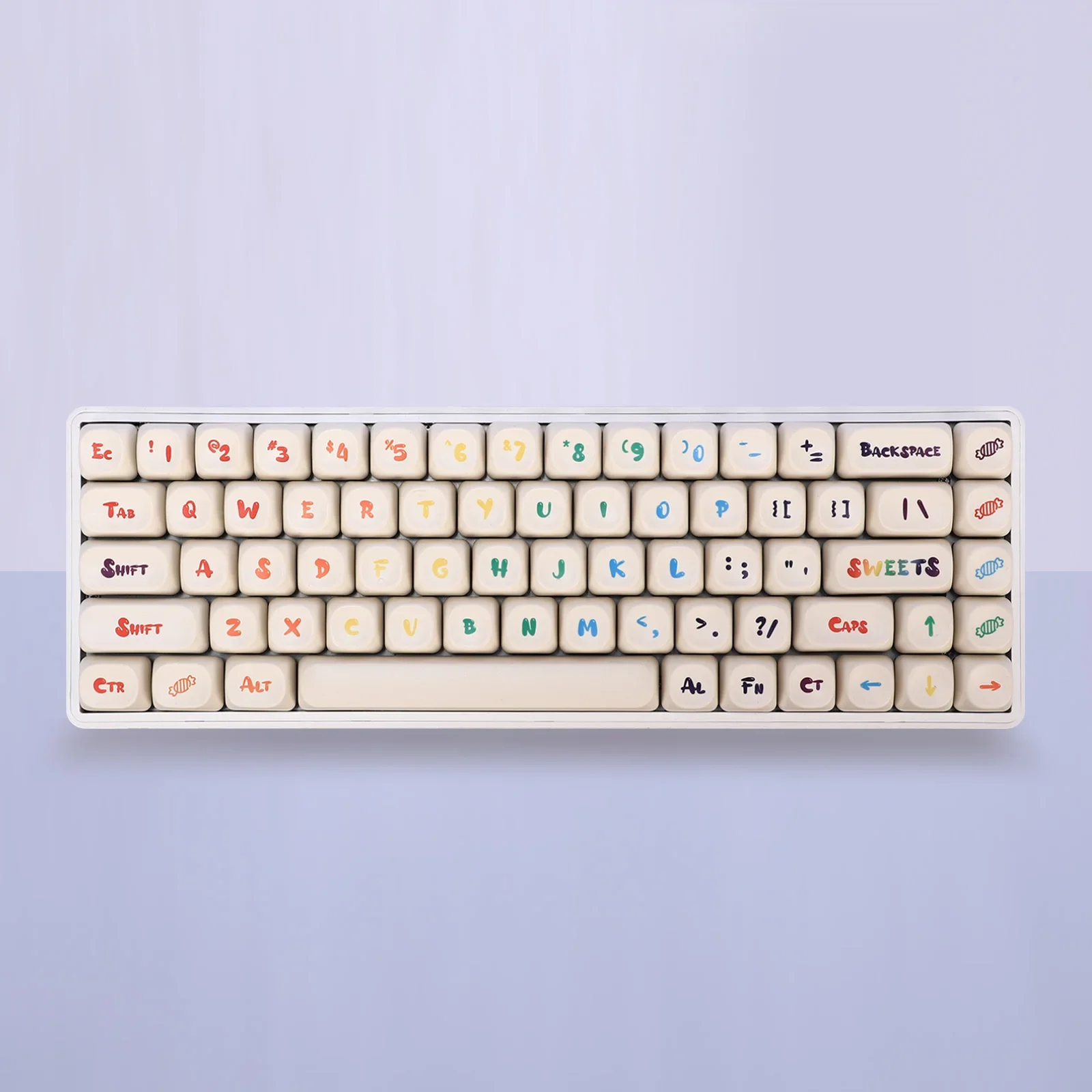 Skittles keycap MOA highly sublimation process PBT material personalized keycap 68/75/87/98/104