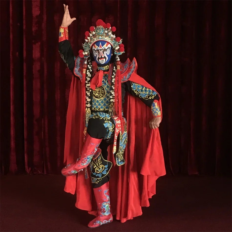 Dragon Scale Nail Stage Magic Sichuan Opera Face Changing Costume Props Full Set Embroidery Multiple Wear Tailored