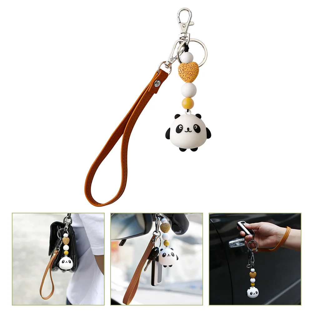 

Cute Panda Keychain Accessories Animal Key Ring Car Purse Backpack Charm Pendant Premium Materials Not Easy to Fade Crack Break