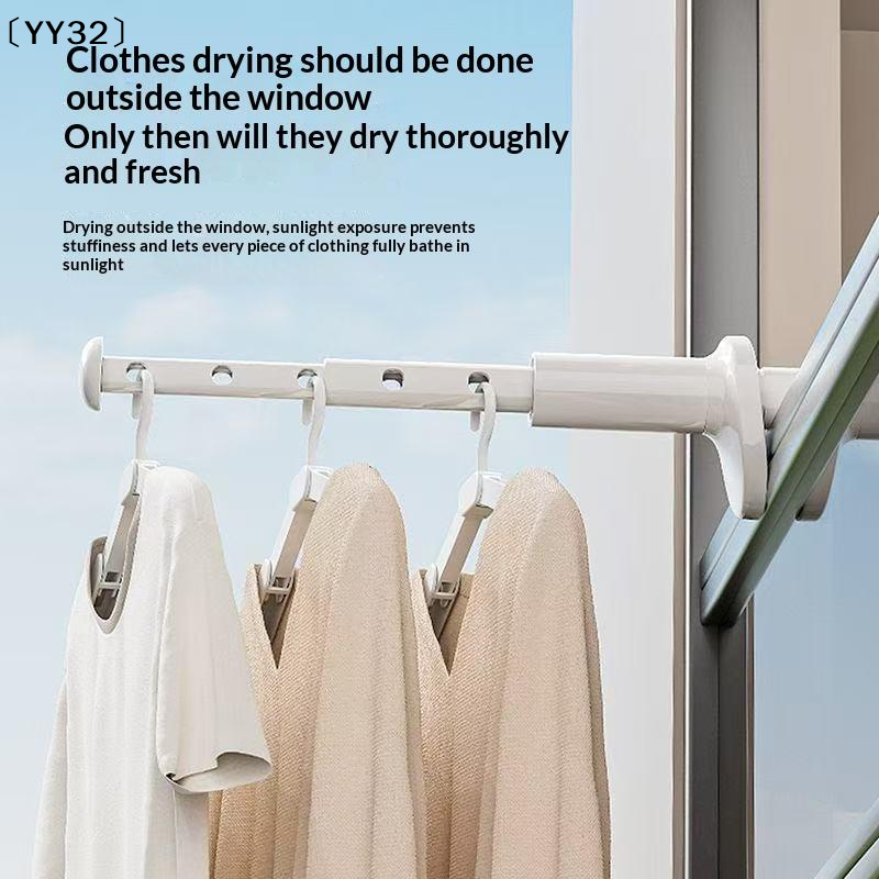 Window Mounted Clothes Drying Rack No Drill Easy Install Space Saving For Small Apartments Balconies Dorms〔YY32〕