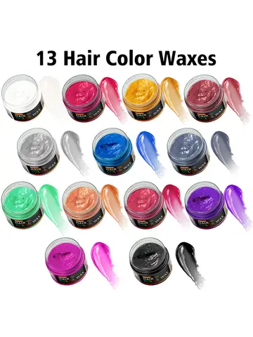 Valentine's Day DIY Hair Dyed Mud Hair Colour Wax Easy To Wash Coloring Cream One-time Hairs Beard and Eyebrows Colour Products