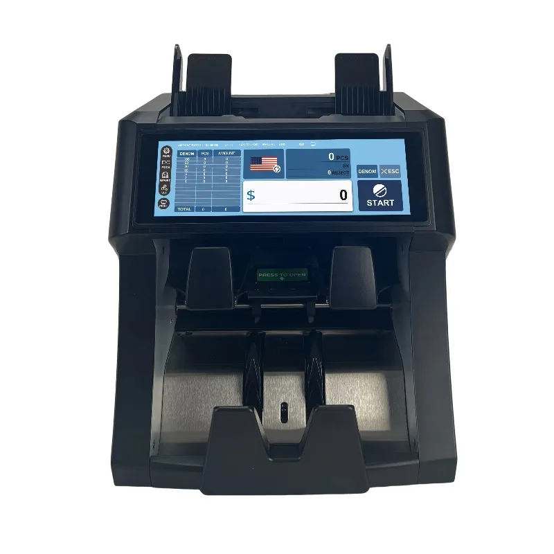 2025 أحدث المزدوج CIS XD-450Q عداد المال ملاحظات وهمية فارز مع 7.84 بوصة كامل شاشة تعمل باللمس كاشف آلة عد النقود