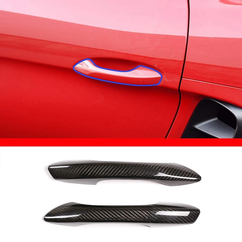 

Car Exterior Door Handle Cover Trim Accessories Dry Carbon Fiber Parts For Porsche 911 2012-2018 718 2016-2019, Without Holes