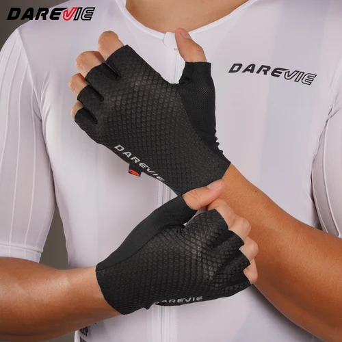 Imagen 2 del producto DAREVIE Guantes de ciclismo para hombre, interfaz elástica del equipo PALM, almohadilla de 80 KG/m3, antideslizantes, a prueba de golpes, duraderos