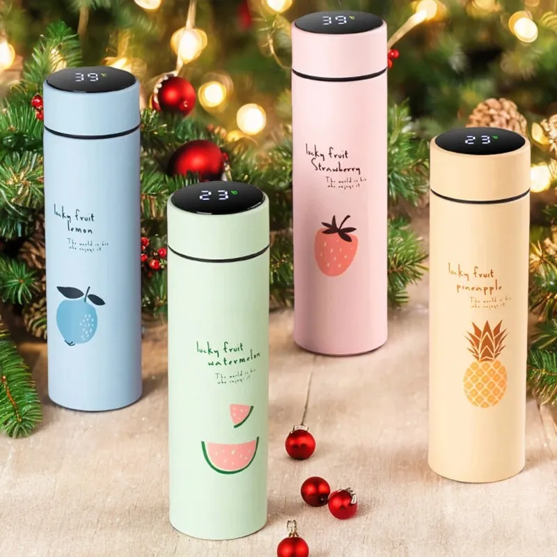 Smart Thermal Bottle Stainless Steel Thermos Water Bottle For Children Vacuum Flasks Keeps Cold Insulation Cup Tea Fruit Cup