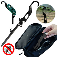 Foldable Camping Stakes Multifunctional Outdoor Tent Nails Stainless Steel Camping Tent Pegs for Outdoor Camping Canopy