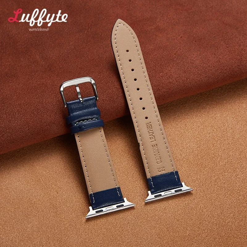 Cinturino in pelle per cinturino Apple Watch 44mm 40mm 42mm 38mm 49mm 45mm cinturino per IWatch Series 9 8 7 6 5 4 3 SE