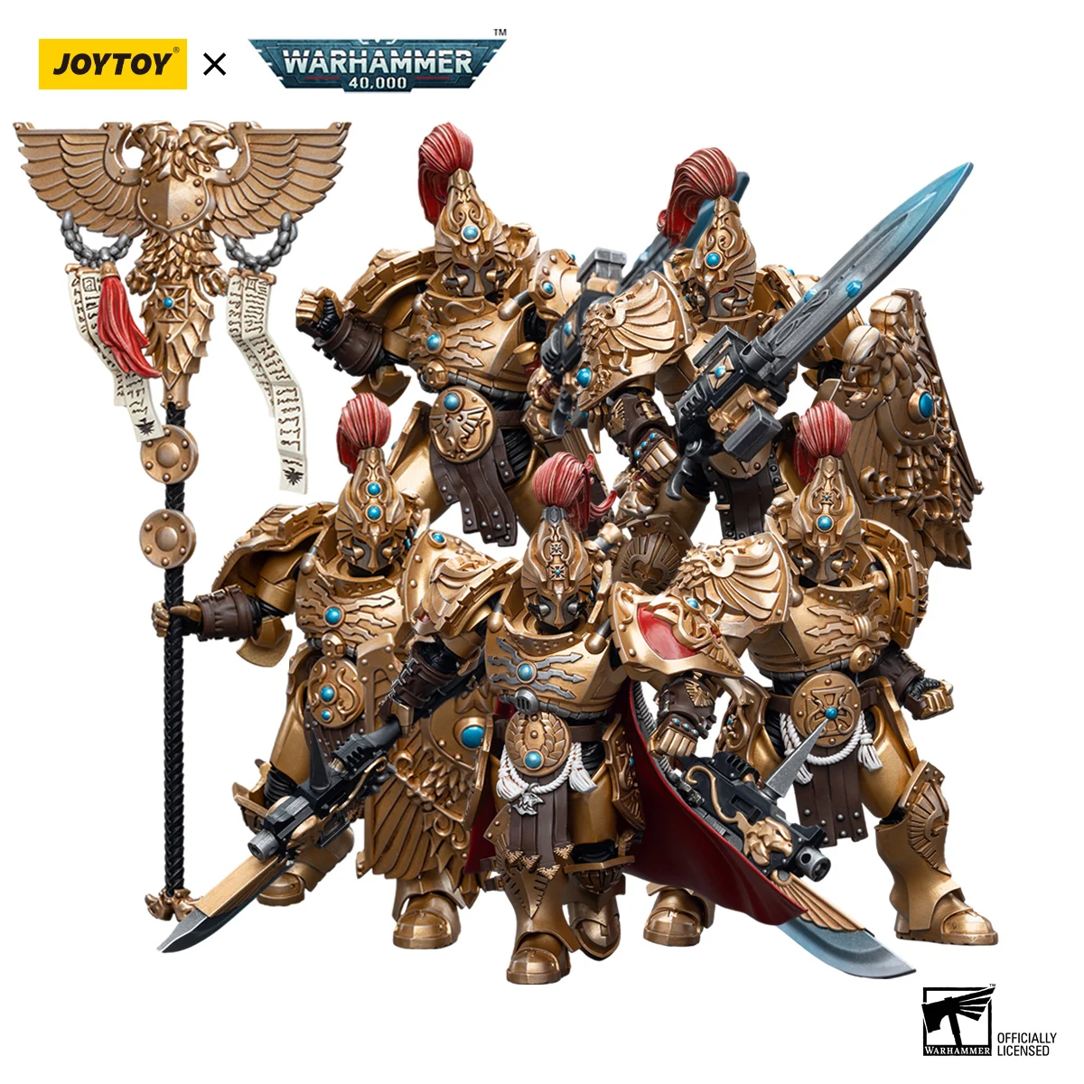 

JOYTOY 40k 1/18 Action Figures Anime 12.4cm Adeptus Custodes Vexilus Praetor Collection Model Toys Warhammer Figures