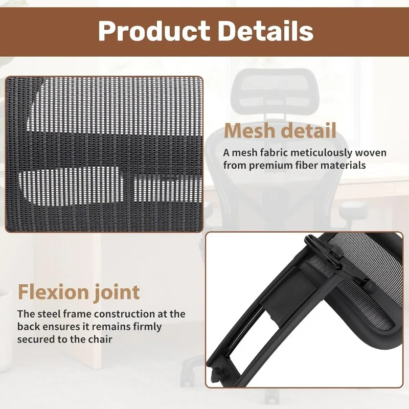 Verstellbare Kopfstütze für Herman Miller Aeron Bürostuhl Ergonomisches Bürostuhl-Zubehör – Detail 5