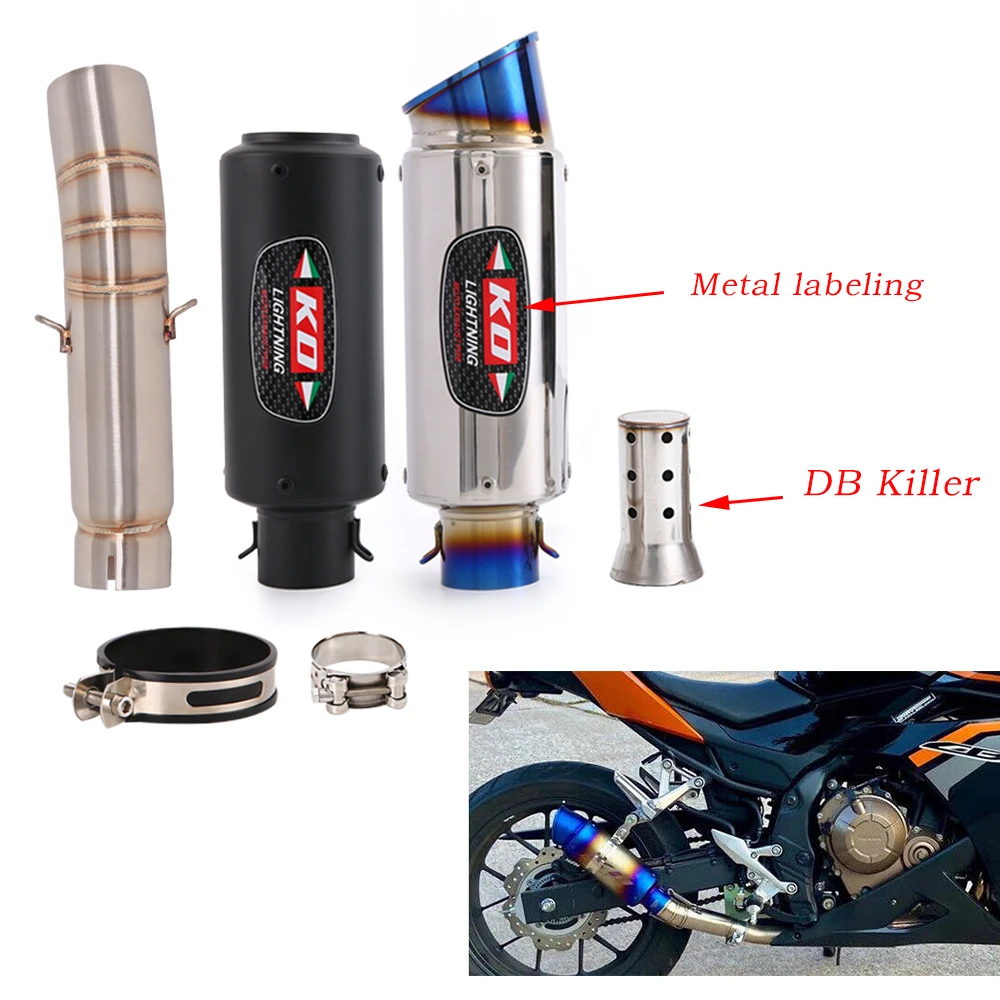 

Exhaust Pipe For Honda CBR500 CB500X CB500F 13-19 Motorcycle Escape Muffler Mid Link Pipe Stainless Steel Carbon With DB Killer