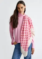 Wholesale -2024 Winter new women's classic fashion Alphabet print scarf Warm pink shawl