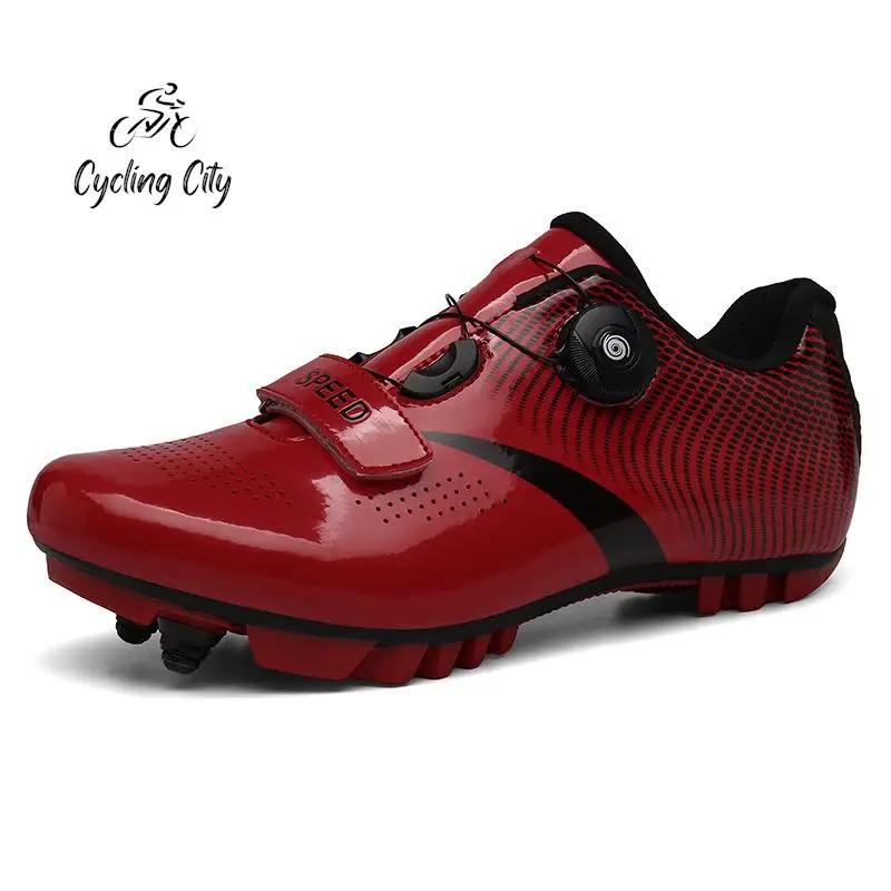 Cycling City Outdoor Glossy Riding Shoes Mountain Lock Road Lock Bicycle Lock Shoes Women Night Reflective Bicycle Riding Shoes