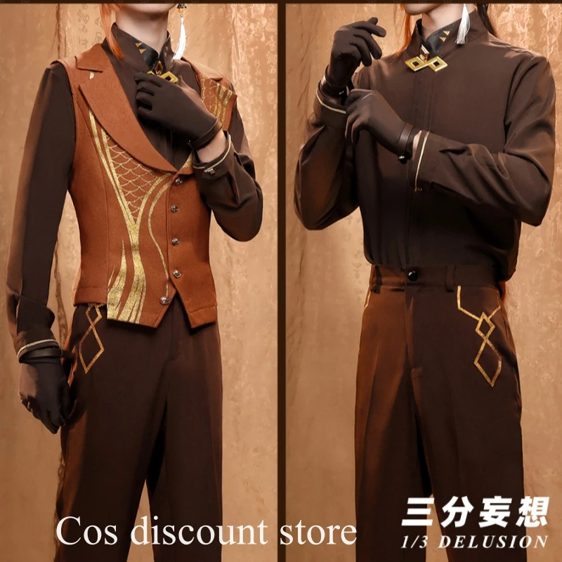 Pre-sale Zhong Li Cosplay Costume Game Genshin Impact Men Cos Clothes Halloween Comic-con Party Suit Full Set New Fashion