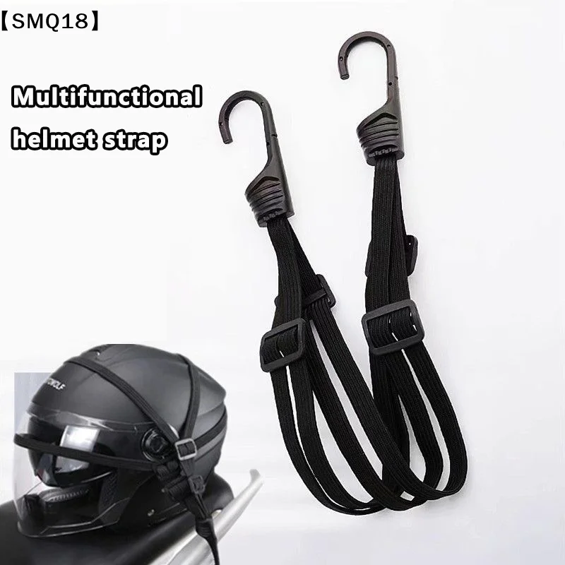 Motorcycle Helmet Net Luggage Straps Motorcycle Accessories Hook Helmet Straps Retractable Helmet Rope Fixed Strap Net Belt【SMQ】 view 3