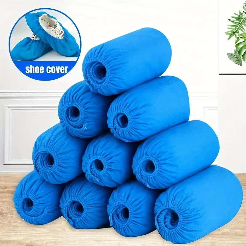 100pcs Disposable Shoe Cover Dustproof Non-slip Dhoe Cover Children Students Adult Non-woven Household Foot Cover