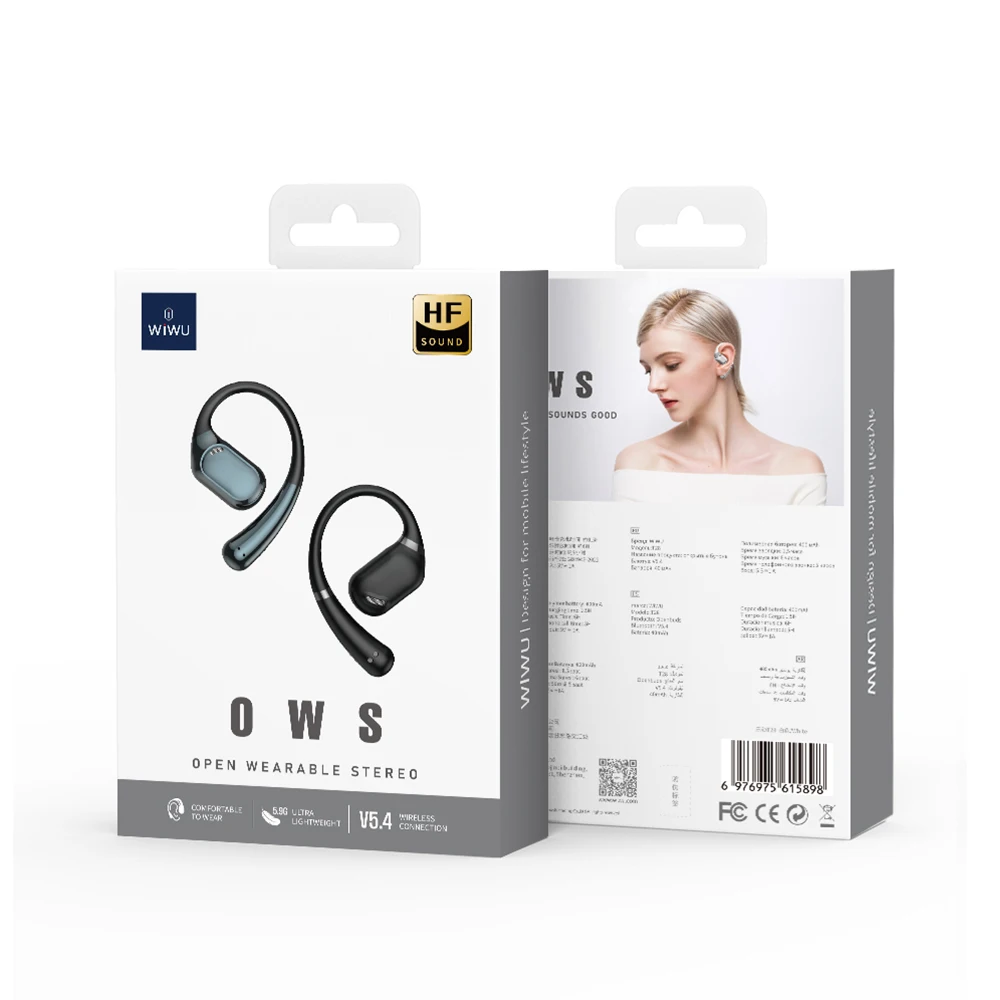 WiWU Newest Wireless Earphone Long Battery Sport Earbuds Waterproof IPX5 Audio Earphone Type C Charging Bluetooth Airbuds image 6