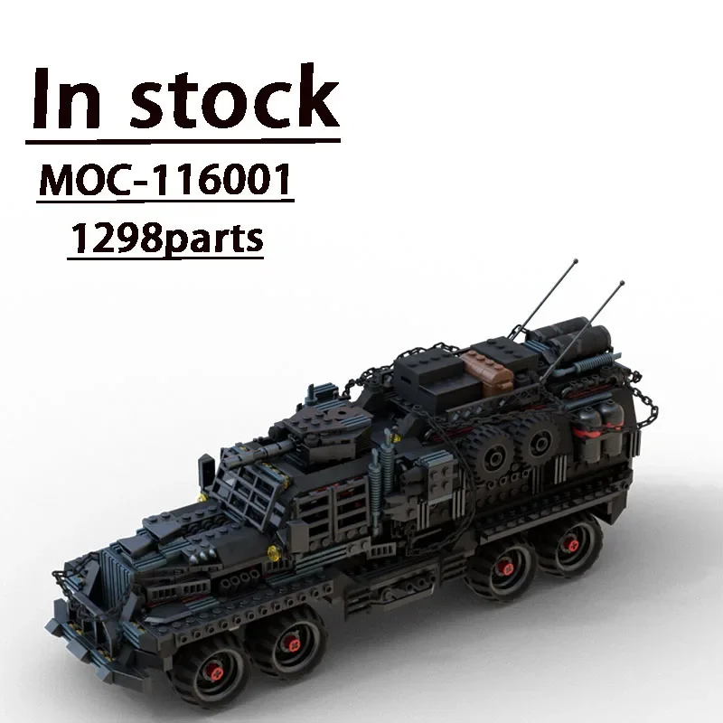 MOC-116001 Famous Movie Series Desert 8x8 Big Truck Assembly Building Block Model • 1298 Parts Adult Kids Birthday Toy Gift