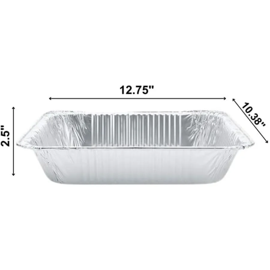 9 × 13 مقالي ألومنيوم عادية نصف الحجم يمكن التخلص منها فقط على طول 3 قطع أدوات تقديم كهدية: مثالية للخبز والتحميص: