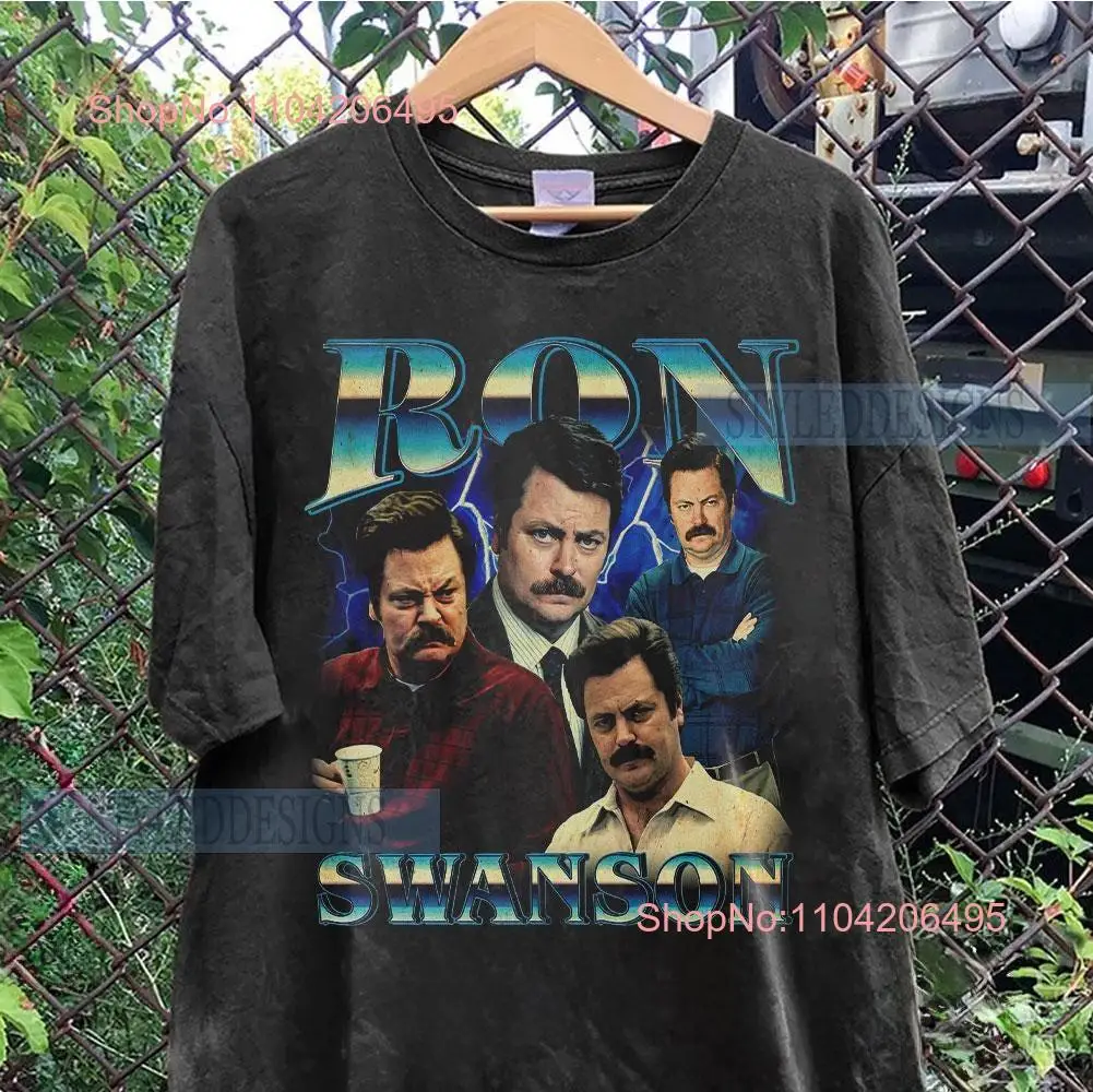 RETRO RON SWANSON Vintage T Shirt Park Nick Offerman Rec Fan 90s Sweater Merch long or short sleeves