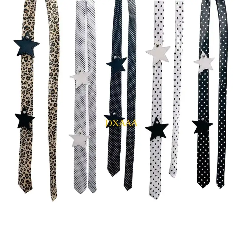 

DXAA Star Tie Галстук Яркий женский галстук в горошек/леопардовый принт 2000-е Подходит для музыкальных фестивалей