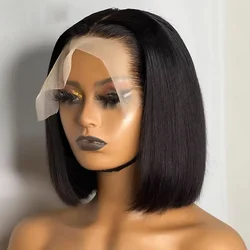 13x4 Short Straight Bob Wigs Human Hair Lace Front Wigs Brazilian Raw Vietnamese Hair Gluless HD Lace Frontal Wig Black Women