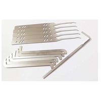New Arrival Stainless Steel 5PCS Hooks Door Key Repair Practice Tool With 7PCS Double Head Tension Wrench Tool Locksmith Tools