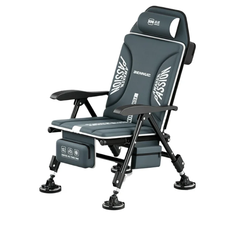 Bequemer, zusammenklappbarer Angelstuhl, ergonomisch, tragbar, verdickt, stabil, winkelverstellbar, Campingstuhl, Angelzubehör