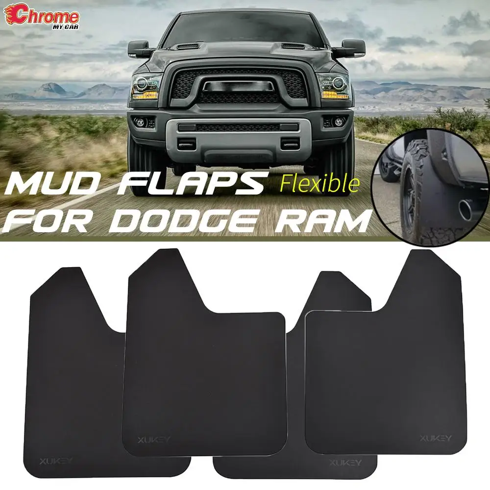 4Pcs Mud Flaps Mudflaps Splash Guards Fender Flares For Dodge Ram pickup 1500 2500 3500 4500 5500 4000 NightRunner Trucks 4x4