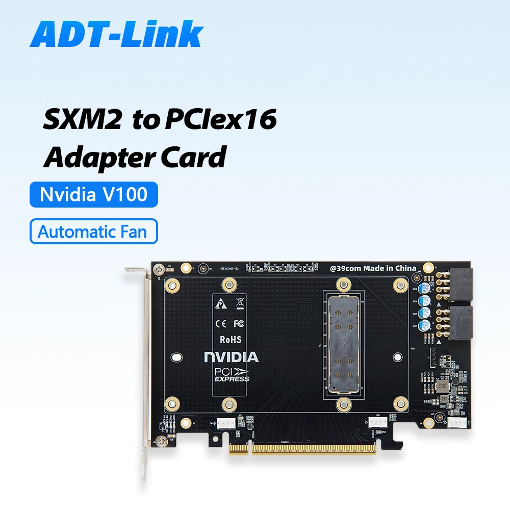 

SXM2 To PCIe X16 Adapter Card for Nvidia V100 GPU Graphics Card Automatic Fan Control Management Riser