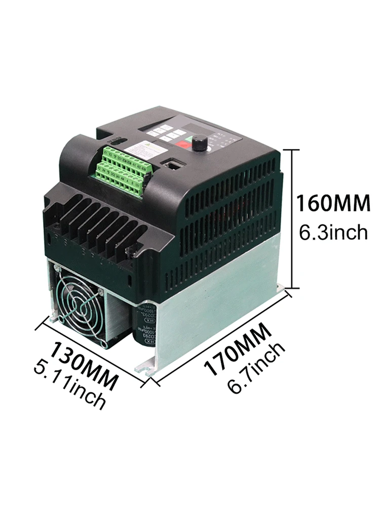 Imagem -05 - Conversor de Frequência com Controle de Velocidade do Motor do Eixo do Cnc Inversor de Vfd Quilowatts 25 Quilowatts 2.2kw 4kw 220v a 3p 220v Saída 380v