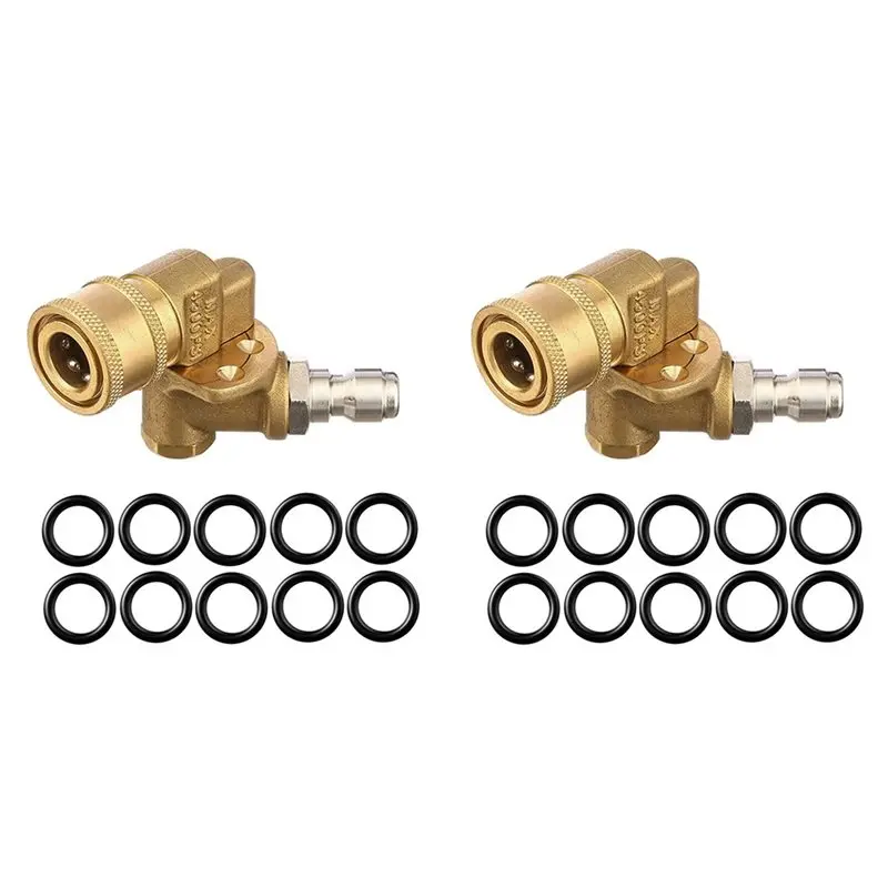 A03Z-2X 180° Swivel Joint High Pressure Washer Wash Water Nozzle 1/4 Quick Connection For Cleaning Car Wash Machine