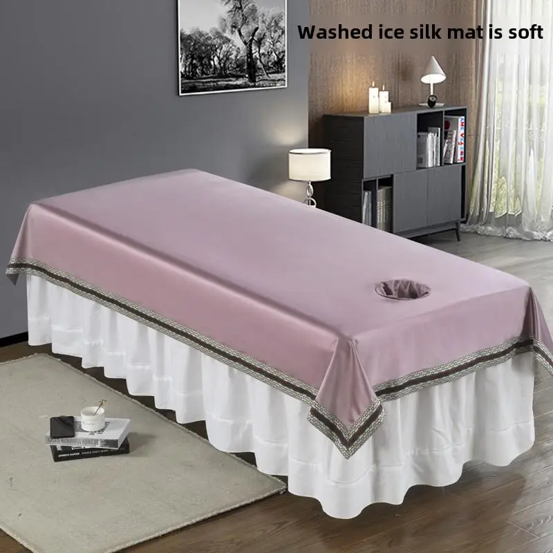 

New Arrival Thickened Ice Silk Beauty Bed Sheet Massage Parlor Special Cooling Mat Breathable Summer Bedding Cover