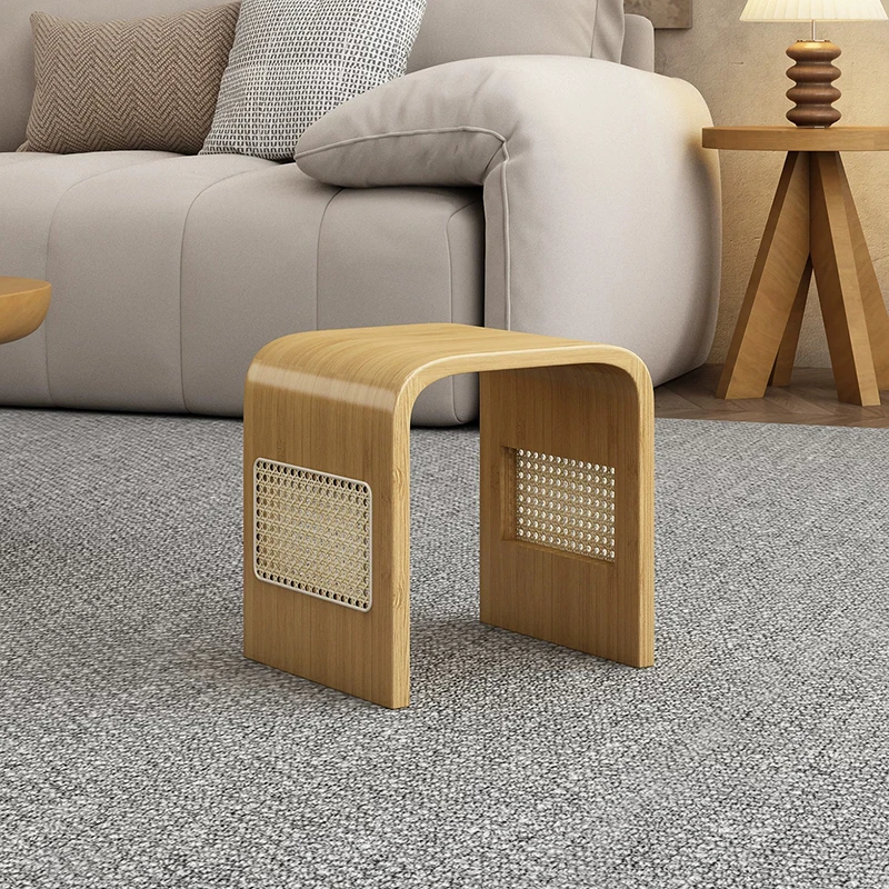 

Скандинавская мебель, табурет для смены обуви на крыльце, современная подставка для ног, креативные табуреты из ротанга, кресло для отдыха в гостиной, домашние мобильные сиденья