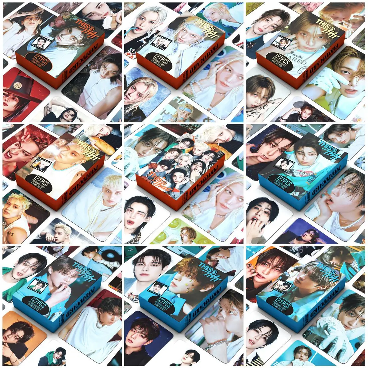 127PCS Boxed Small Card THIS THAT  New Album HOP Photo Card Photocards Card Fans Double-sided LOMO Collection Cards Gifts
