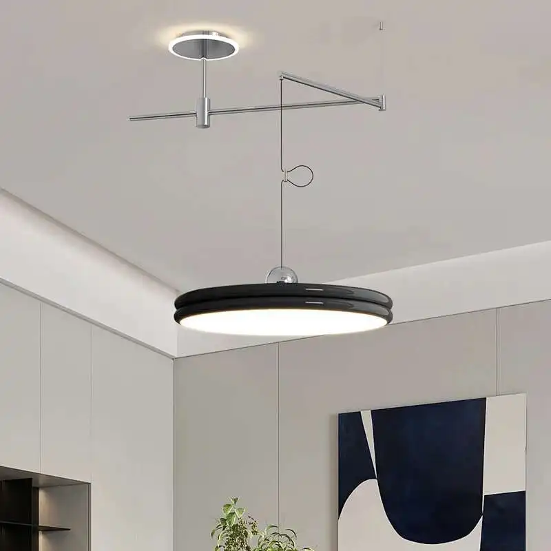 Nordic Modern Personalized Bauhaus Rocker Design Hanging Lamp Scalable Restaurant Dining Table Pendant Light Study Light Fixture