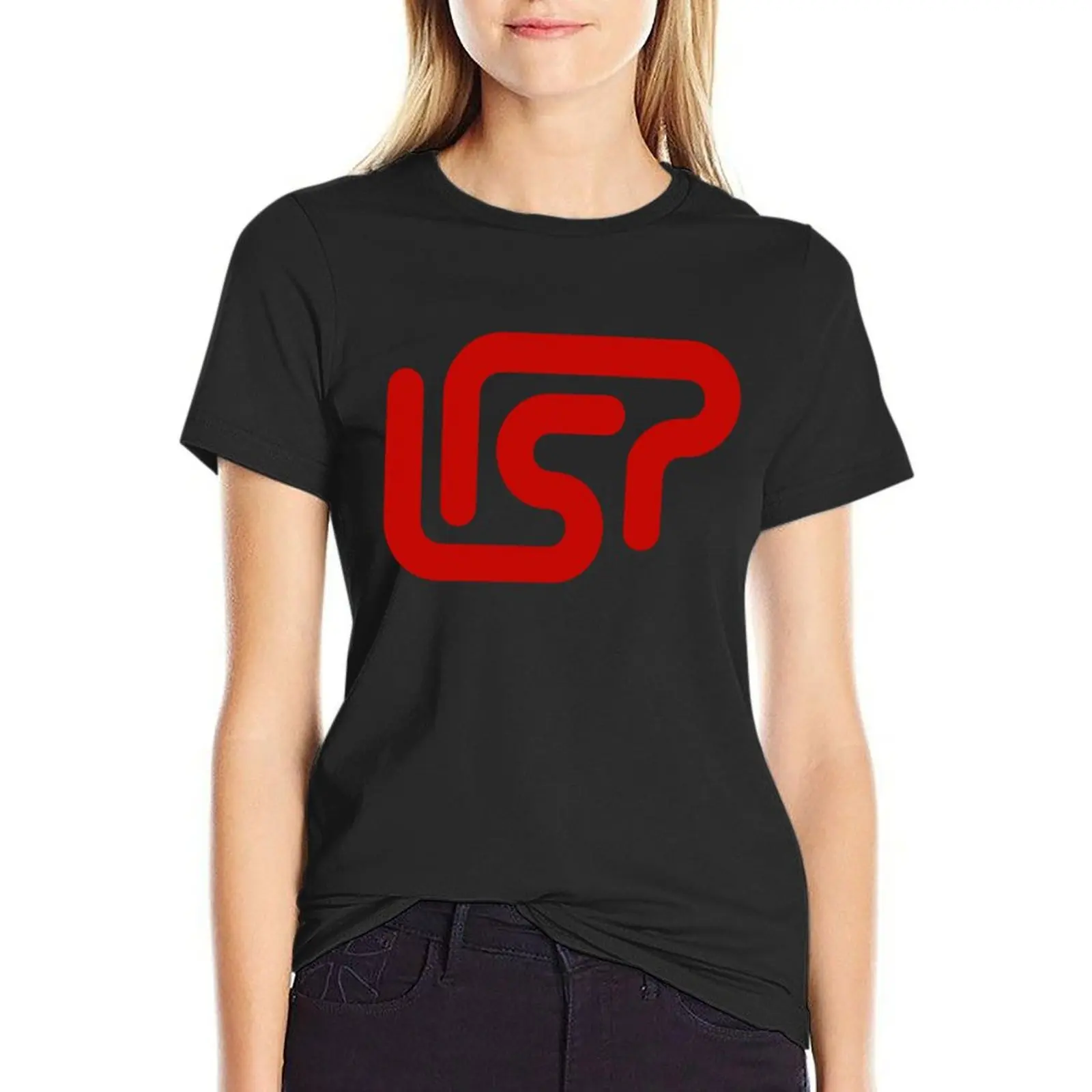 LISP logo T-Shirt heavyweights kawaii clothes tops Women's clothing