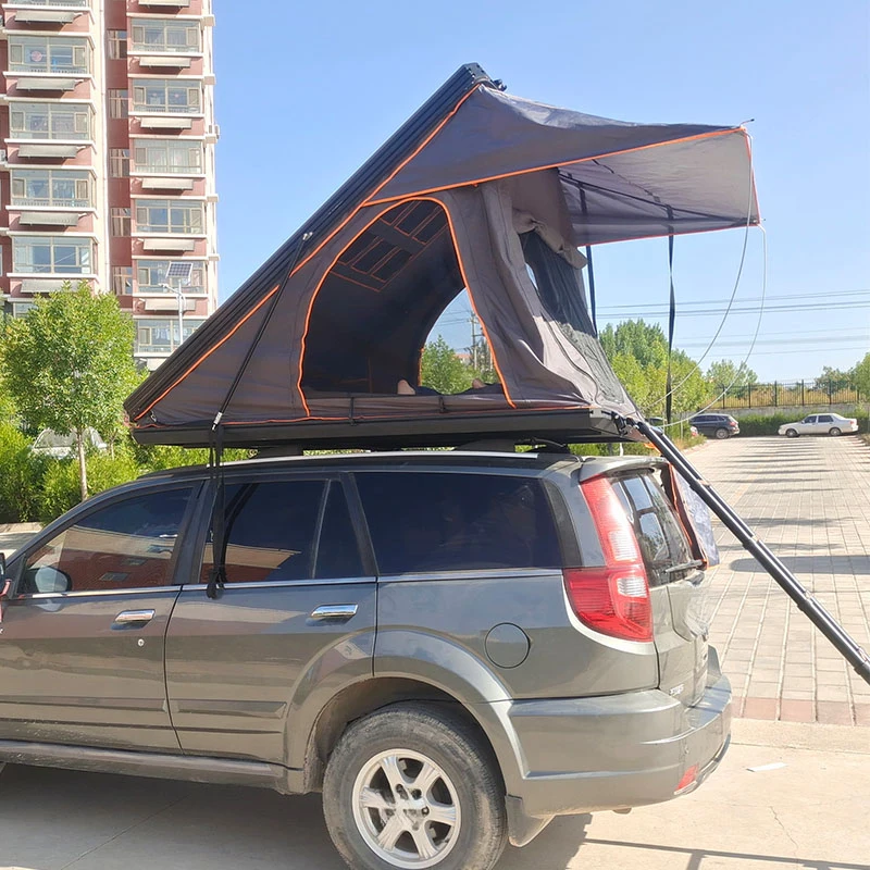 High Quality Integrated Upgraded Triangular Aluminum Car Roof Tent Outdoor Camping Shelter