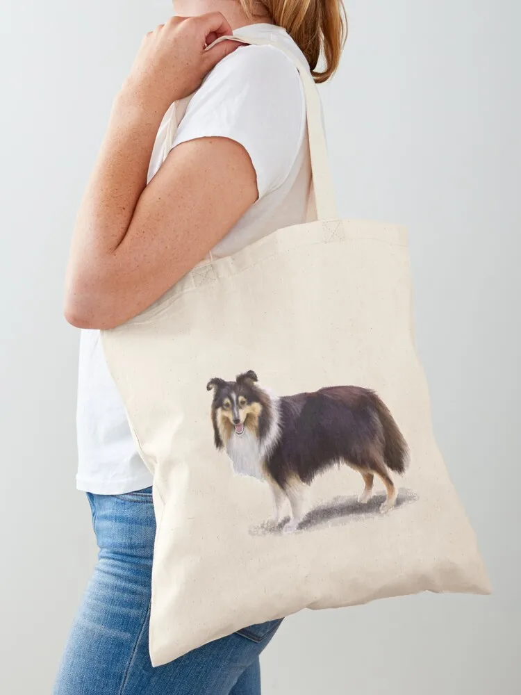 Tri Shetland Sheepdog Sheltie Tote Bag Canvas bag for women tote bag women Canvas eco pack Canvas Tote