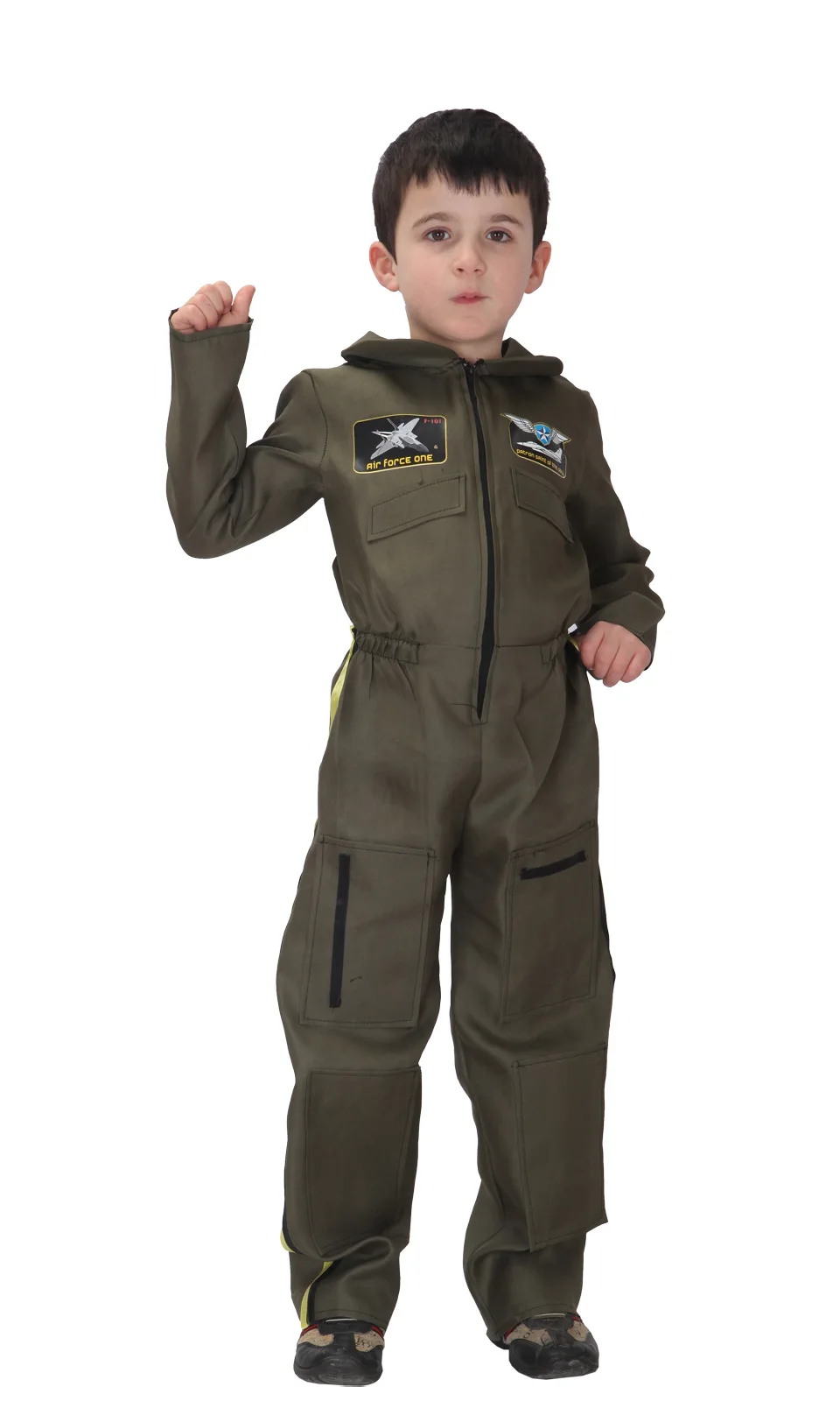 Halloween Boy Pilot Astronaut Uniform Spaceman Jumpsuit Cosplay Costume Purim Kid Child Book Week Fancy Dress