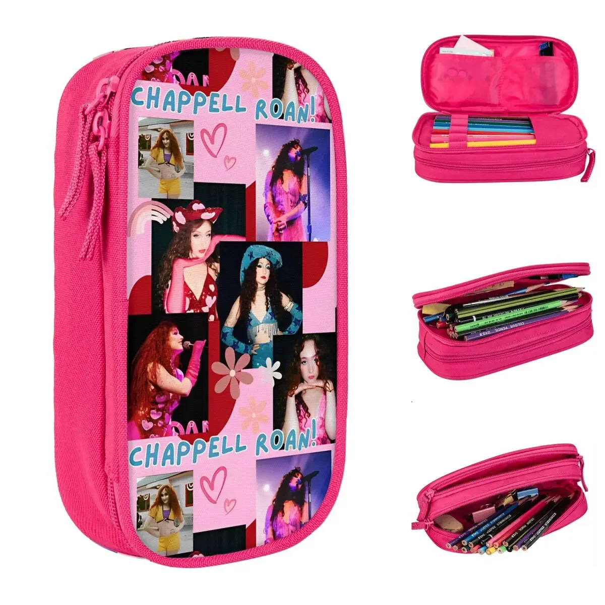 

Chappell Roan Collage Pencil Case Fun Singer Music Pen Bag Student Big Capacity School Supplies Zipper Pencilcases