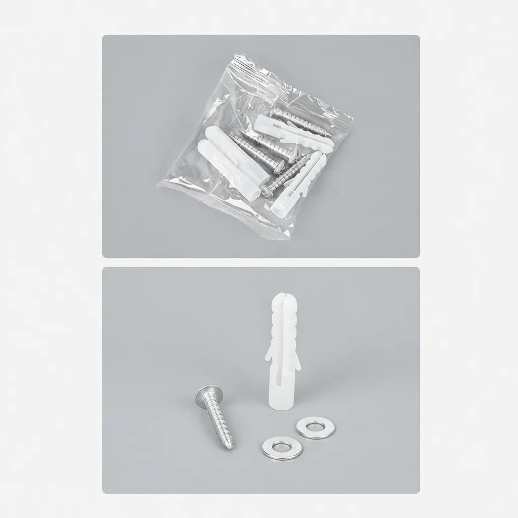 Wall Plug And Screw Kit For Lamp Mounting Lighting Fixture Fastener Hardware Set Durable White Expansion Anchor Tube Pack