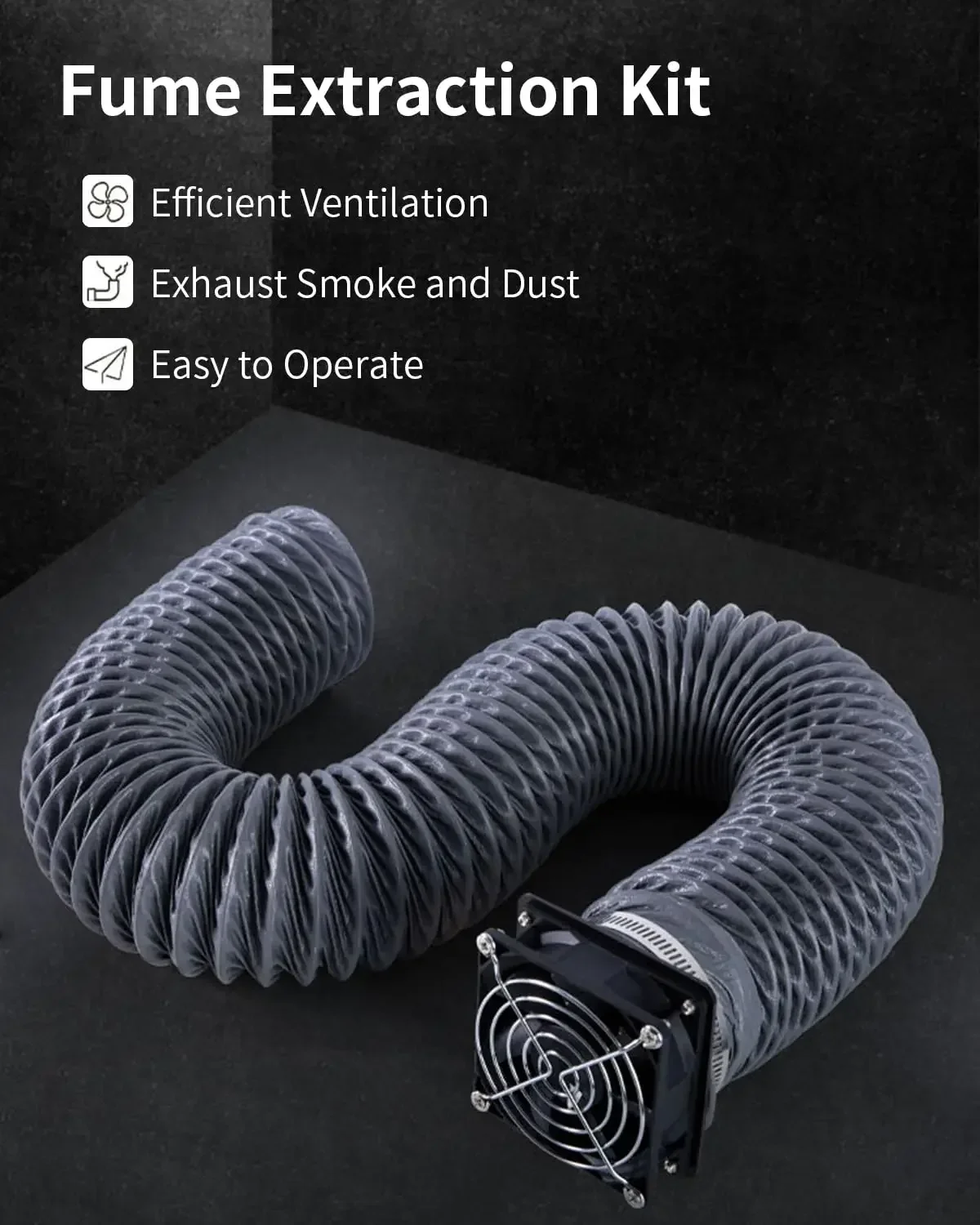 Creality Fume Extraction Kit mit Lüfter-Fume Extraction Kit für Ender Plus 3D-Druckergehäuse mit Abluftventilator-Schnittstelle