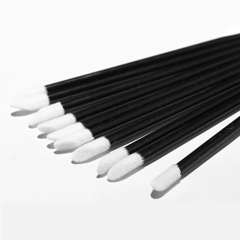 100 Pieces Of Portable Lip Brush Disposable Lipstick Brush Black Beauty Makeup Tools