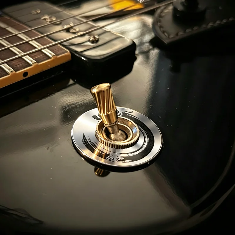Metal Ring Washer Cover for Guitar Toggle Switches — Unique Dragon-Patterned Design — The Perfect Gift for Music Lovers
