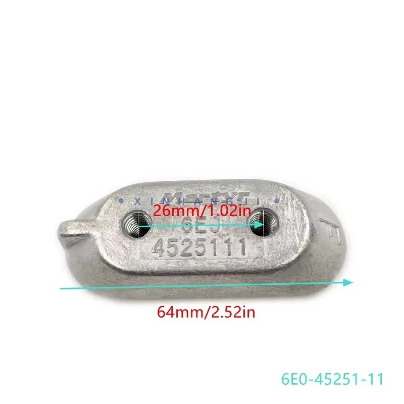 Anode Zinc and aluminum tail, lift, and underwater anode block collection for Yamaha outboard boat accessories