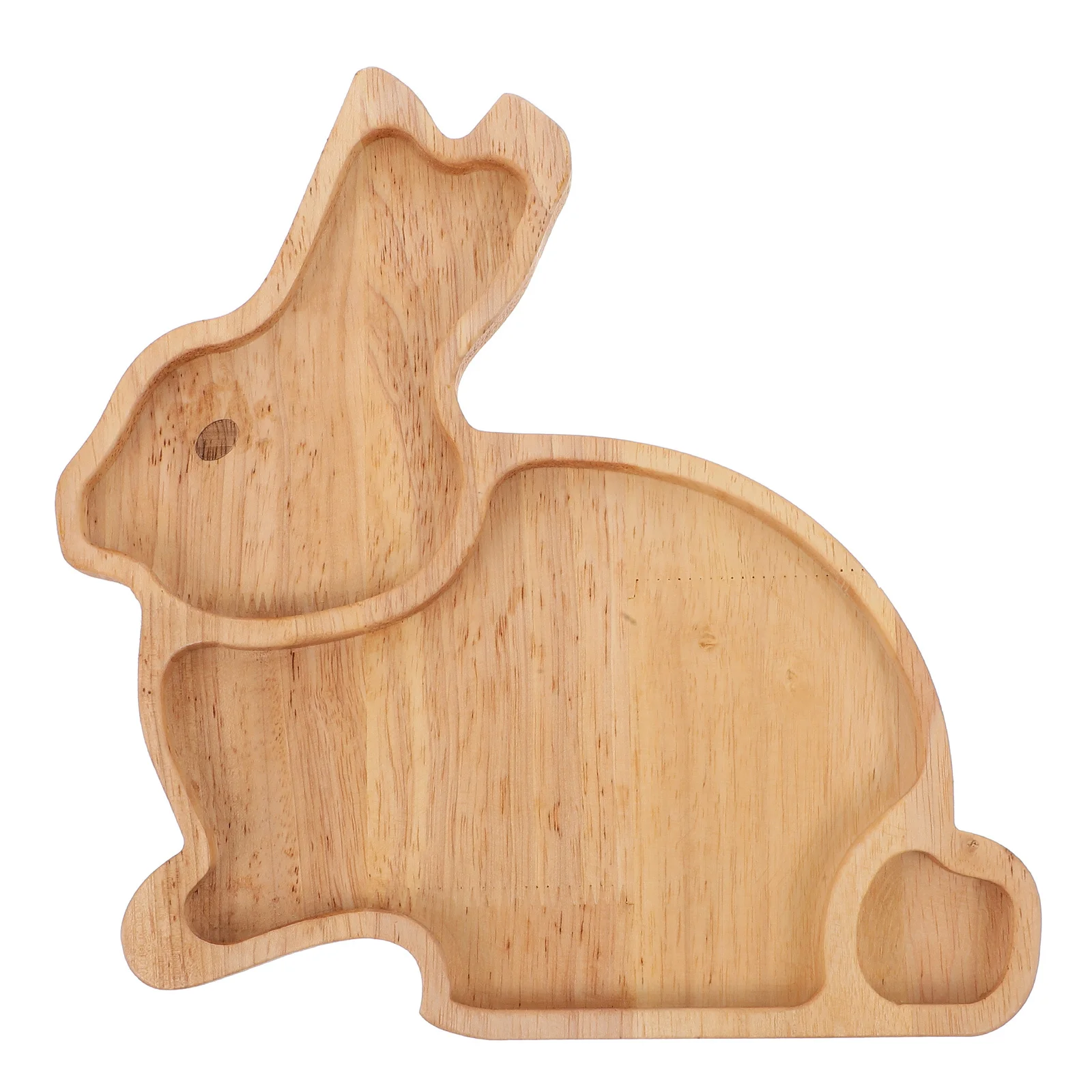 

1pc Easter Bunny Tray Solid Wood Serving Tray For Fruit Snacks Dessert Reusable Wooden Platter Home Kitchen Party Cheese Board