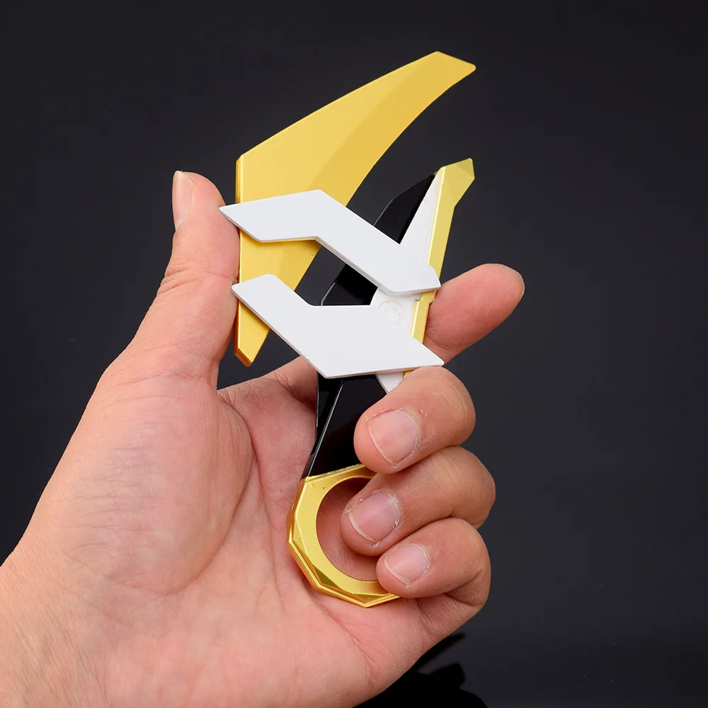 Valo Game périphérique violet et or Frenzy couteau à griffes étui en cuir pliant Version armes modèle AllMetal Cos accessoire affichage cadeau