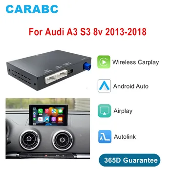 CARABC inalámbrico CarPlay Android Auto adaptador espejo enlace AirPlay Bluetooth navegación GPS para Audi A3 S3 8v 2013-2018 1